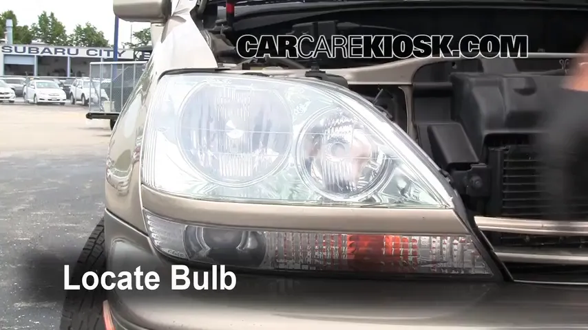 2002 Lexus RX300 3.0L V6 Lights Headlight (replace bulb)